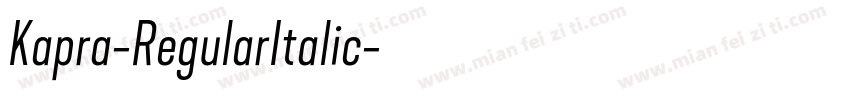 Kapra-RegularItalic字体转换