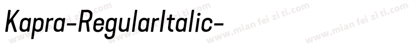 Kapra-RegularItalic字体转换