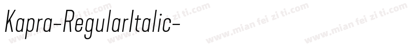 Kapra-RegularItalic字体转换