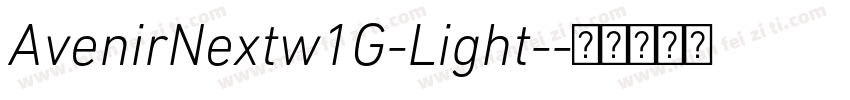 AvenirNextw1G-Light-字体转换
