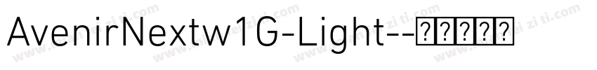 AvenirNextw1G-Light-字体转换