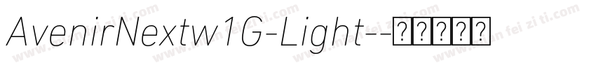 AvenirNextw1G-Light-字体转换