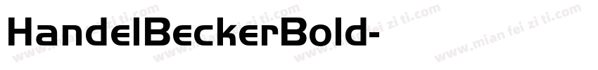 HandelBeckerBold字体转换