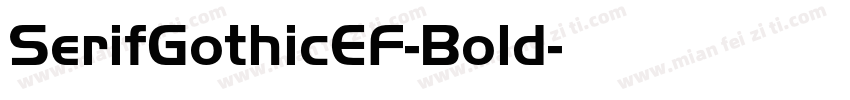 SerifGothicEF-Bold字体转换