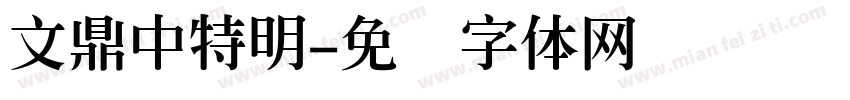 文鼎中特明字体转换