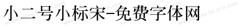 小二号小标宋字体转换