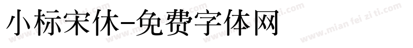 小标宋休字体转换