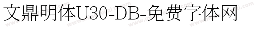 文鼎明体U30-DB字体转换