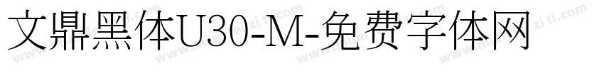 文鼎黑体U30-M字体转换