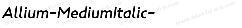 Allium-MediumItalic字体转换