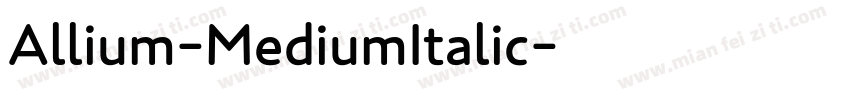 Allium-MediumItalic字体转换