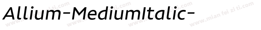 Allium-MediumItalic字体转换