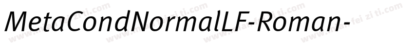 MetaCondNormalLF-Roman字体转换