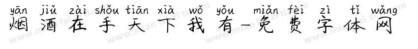 烟酒在手天下我有字体转换