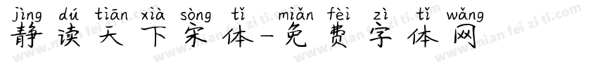 静读天下宋体字体转换