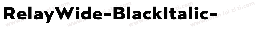 RelayWide-BlackItalic字体转换
