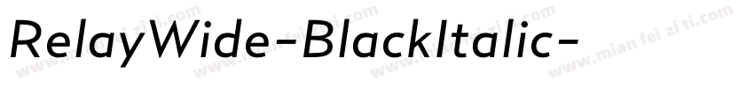 RelayWide-BlackItalic字体转换