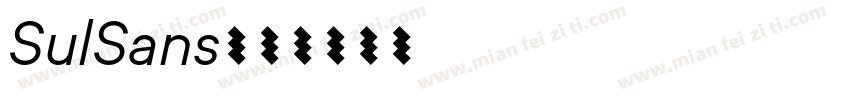 SulSans字体转换