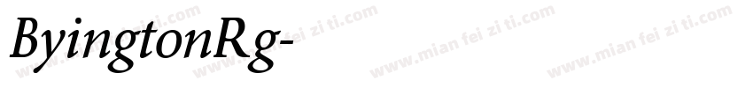 ByingtonRg字体转换