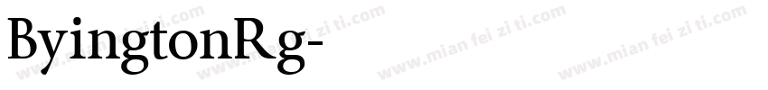 ByingtonRg字体转换