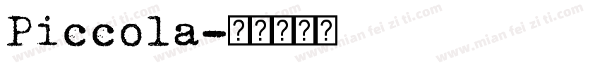 Piccola字体转换