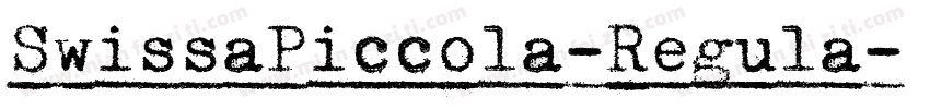 SwissaPiccola-Regula字体转换