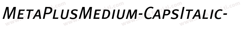 MetaPlusMedium-CapsItalic字体转换