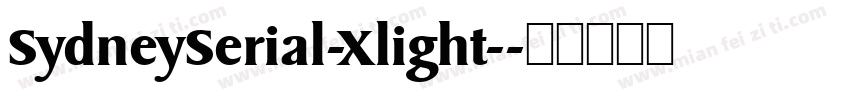 SydneySerial-Xlight-字体转换