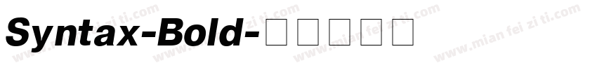 Syntax-Bold字体转换