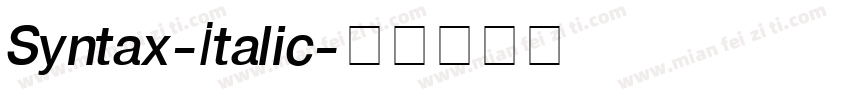 Syntax-Italic字体转换
