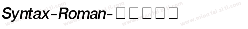Syntax-Roman字体转换