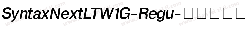 SyntaxNextLTW1G-Regu字体转换