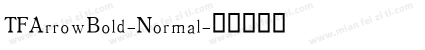 TFArrowBold-Normal字体转换
