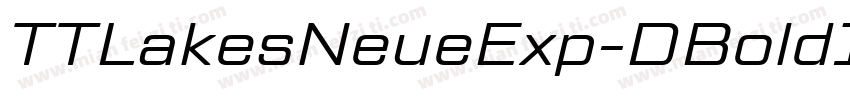 TTLakesNeueExp-DBoldIt字体转换
