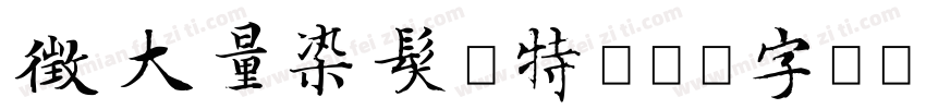 徵大量染髮模特字体转换