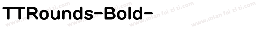 TTRounds-Bold字体转换