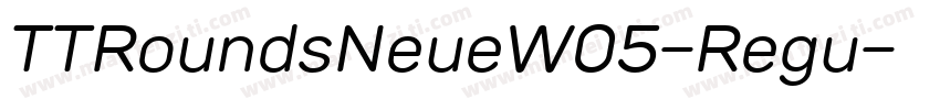 TTRoundsNeueW05-Regu字体转换
