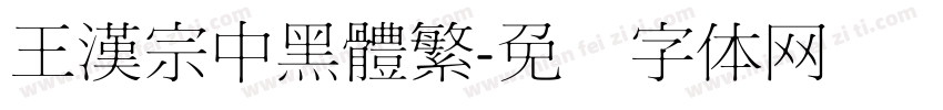 王漢宗中黑體繁字体转换