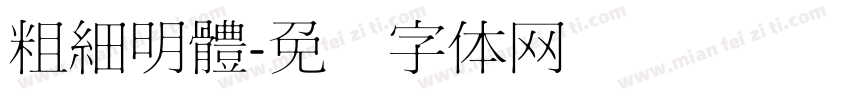 粗細明體字体转换