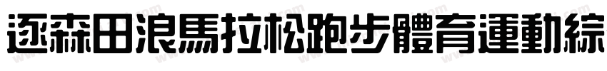 逐森田浪馬拉松跑步體育運動綜藝體字体转换