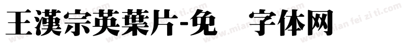 王漢宗英葉片字体转换