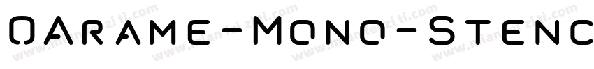 0Arame-Mono-Stencil字体转换