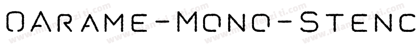 0Arame-Mono-Stencil字体转换