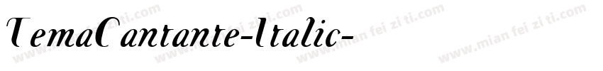 TemaCantante-Italic字体转换