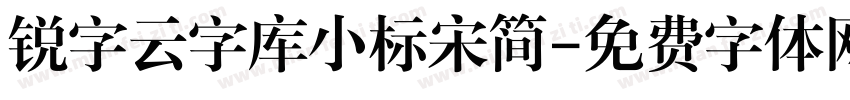 锐字云字库小标宋简字体转换