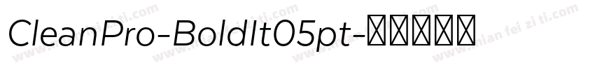 CleanPro-BoldIt05pt字体转换