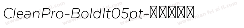 CleanPro-BoldIt05pt字体转换