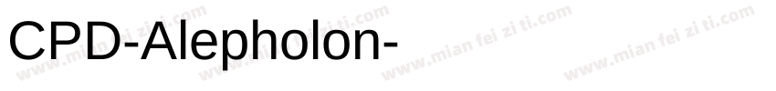 CPD-Alepholon字体转换
