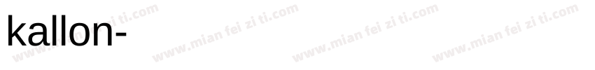 kallon字体转换