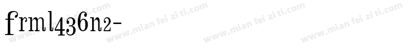 Frml436n2字体转换